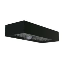 6W LED solcelle væglampe med sensor, 900lm, IP65, sort, 4000K, inkl. batteri - Kulør : Neutral