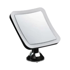 3,2W LED spejllampe, 3xAA batteri, sort hus, 16,2x19,2cm, 6400K