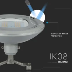 100W LED vejarmatur til wireophæng, 130lm/W, Samsung LED chip, IP65, 4000K, grå, IK08 - Kulør : Neutral