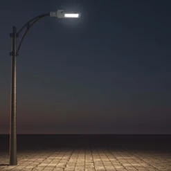 30W LED vejlygte med Samsung chip, 6500K, grå hus, 3000lm, RA80, IP65