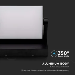 17W LED væglampe - IP65, sort, aluminium - Kulør : Varm