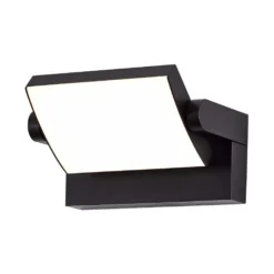 17W LED væglampe - IP65, sort, aluminium - Kulør : Varm