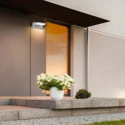 17W LED væglampe med sensor, IP65, 3000K, sort - Kulør: Varm