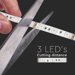 7W/m RGB LED strip sæt, 5 meter, 12V DC, IP20, 60 LED pr. meter - V-Tac
