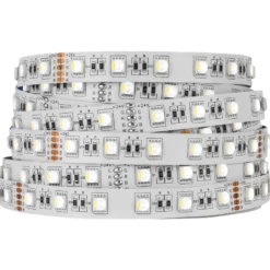 12W/m RGB+WW LED strip, 5 meter, IP65, 60 LED pr. meter, 24V