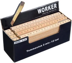 WORKER tommestok, 12 led, 2 meter