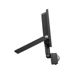 50W projektør med sensor, IP44, 4300 lumen, Aluminium, Glas, Sort