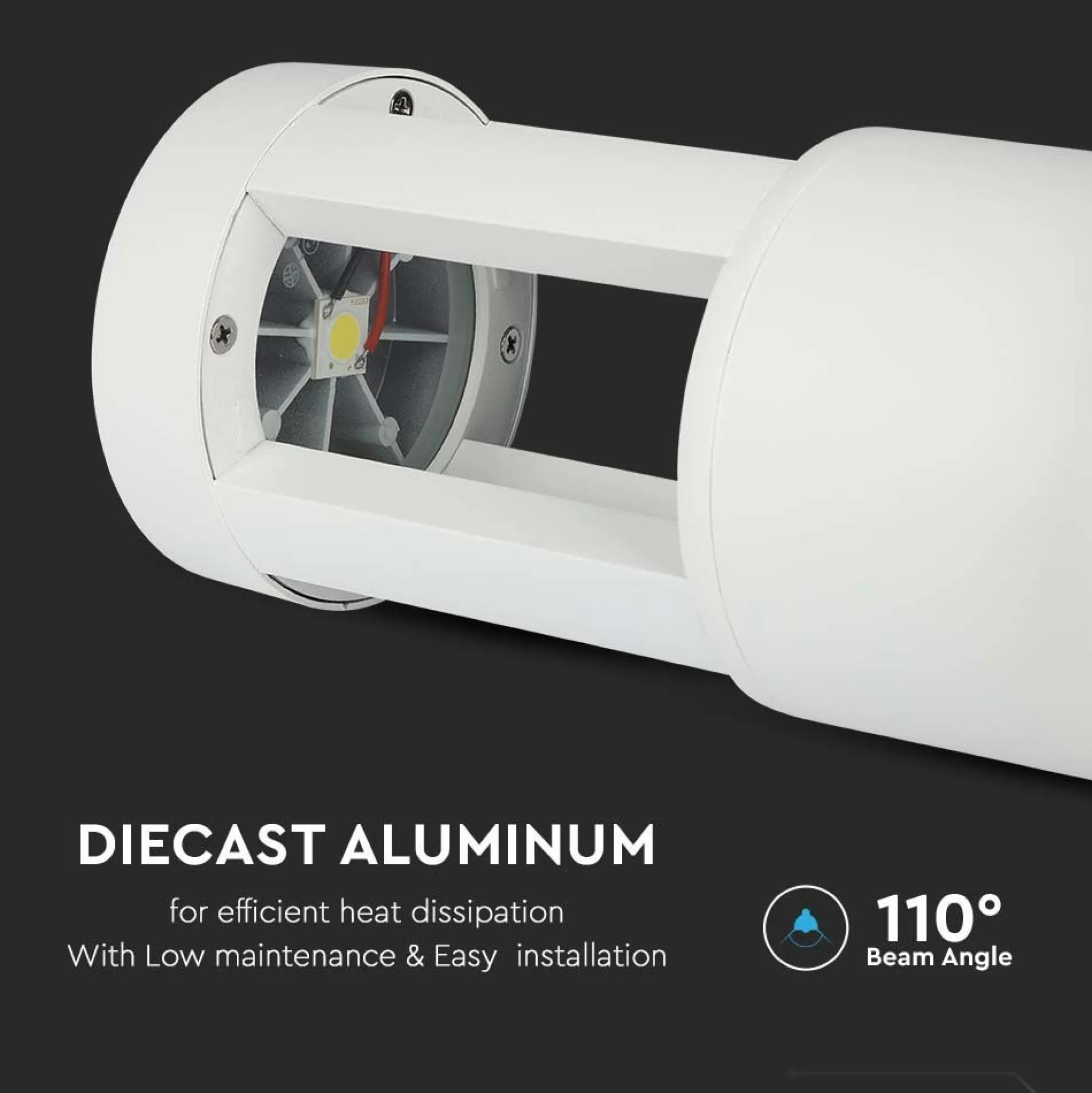 10W Pullertlampe, LED, 4000K, hvid, 25cm højde - Kulør: Neutral