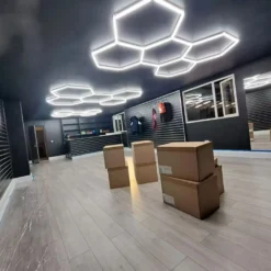 168W, RA95, hexagon LED, 5 felter komplet sæt, inkl. strømtilslutning, ikke dæmpbar, neutral kulør