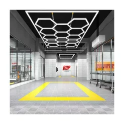 591W RA95 Hexagon LED 14 felter + ramme komplet sæt, Inkl. strømtilslutning, Ikke dæmpbar, 4000K
