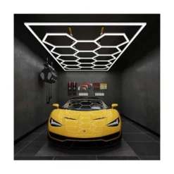591W RA95 Hexagon LED 14 felter + ramme komplet sæt, Inkl. strømtilslutning, Ikke dæmpbar, 4000K