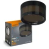9W rund sort bulkhead væg/loftlampe, IP65, 111lm/W, RA90, CCT, Ø14cm, 2700K