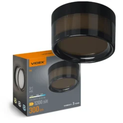 9W rund sort bulkhead væg/loftlampe, IP65, 111lm/W, RA90, CCT, Ø14cm, 2700K
