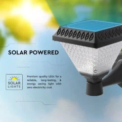 0,8W Solara LED væglampe med solcelle og fjernbetjening, CCT, IP44, sort, inkl. sensor, 3-i-1 kulør
