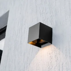 9W Solara sort LED væglampe med sensor, IP65, 3-i-1 CCT, 800lm, PIR sensor