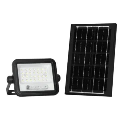 50W solcelle LED projektør, 700lm, CCT 2000K-8000K, batteriindikator, sort, udendørs