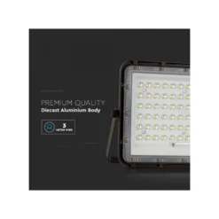 15W solcelle projektør LED, IP65, 1200 lumens, 4000K, 235 x 180 mm, sort - V-Tac