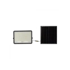 30W solcelle projektør LED, IP65, sort, inkl. solcelle, fjernbetjening, indbygget batteri, neutral hvid - V-Tac