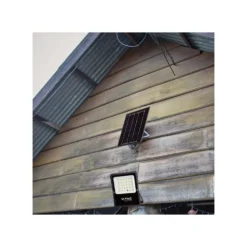20W solcelle projektør LED, IP65, sort, inkl. solcelle og fjernbetjening, 4000K