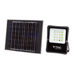 200W solcelle projektør med sensor og fjernbetjening, 1600lm, IP65, 15000mAh batteri, 4000K, 100° spredning, 260mm bredde, 215mm dybde, 50mm højde