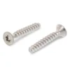 2X5 A2 plastskrue, undersænket, TX6
