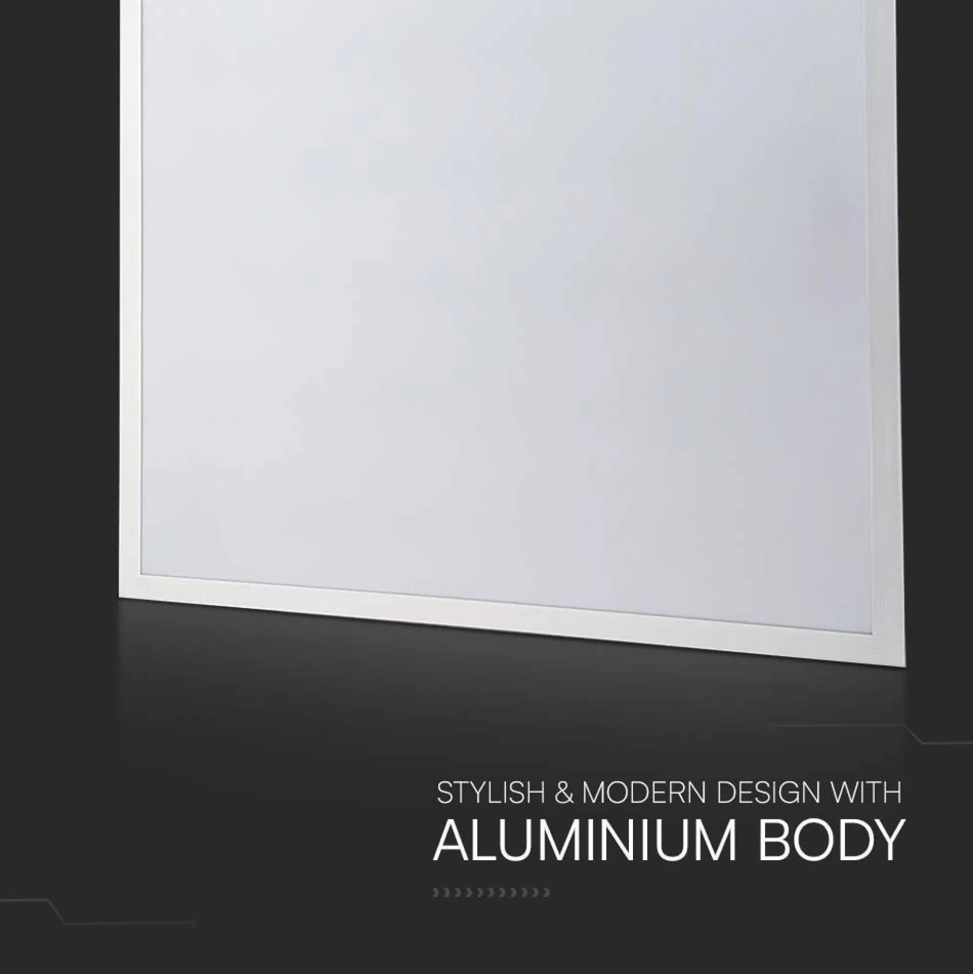 60x60 bagbelyst LED panel, 36W, ikke dæmpbar, Aluminium+PC, 6500K (udgået)