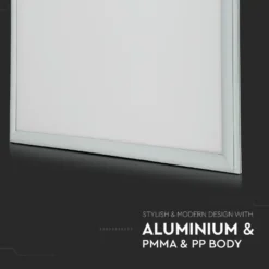60x60 LED panel, 40W, højde: 12,5 mm, 124 lm/W, hvid kant, dæmpbar: ved tilkøb, kulør: 6500K