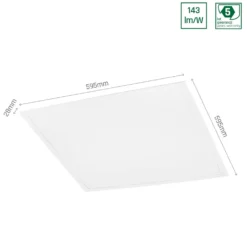 60x60 LED panel, 30W, hvid ramme, Algine, 4000K