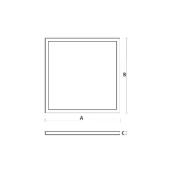 60x60 LED panel, 45W, 102lm/W, ikke dæmpbar, Algine, 6000K (udgået)