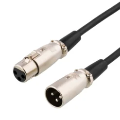 XLR-lydkabel, 3 meter, han-hun, 3-pin, sort