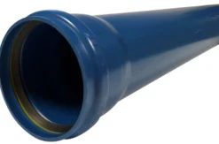 110 x 3000 mm blå PVC-regnvandsrør m/mf., SN8, EN 1401