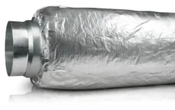 200 x 600 mm Flex lyddæmper ventilation SLF, 25 mm isolering - Air2Trust