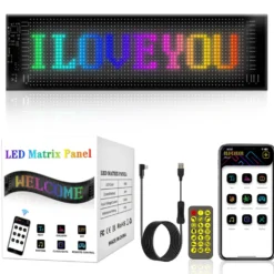 2x Pixel matrix panel 20x64, Bluetooth, 5V USB