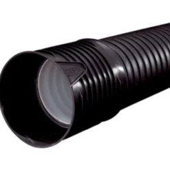 X-Stream drænrør, 110/98 mm, DN100, fuldslidset, sort PP SN8, 6 meter med muffe - Wavin