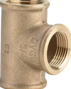 3/4" x 1/2" x 3/4" Tee Rødgods Silicium Bronze