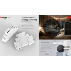 Zigbee Lysdæmper til DIN Skinne, 200W - Envilar