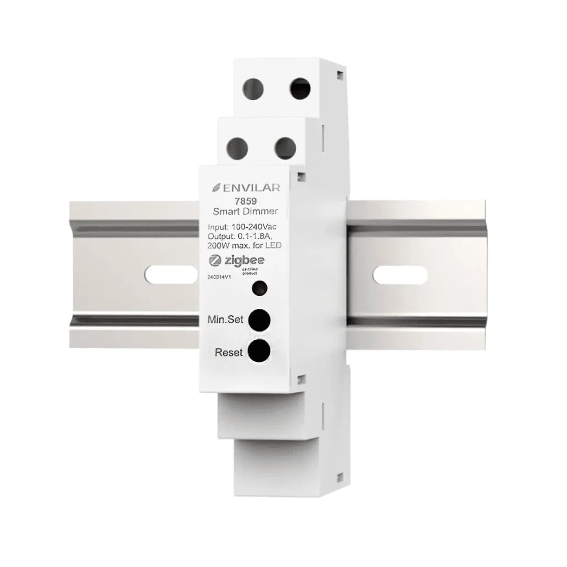 Zigbee Lysdæmper til DIN Skinne, 200W - Envilar